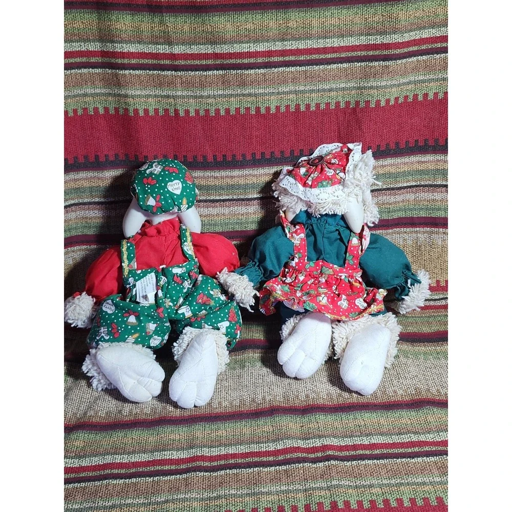 1995 VTG Hip And Hop Bunnies Christmas Around the‎ World House of Lloyd Set Of 2